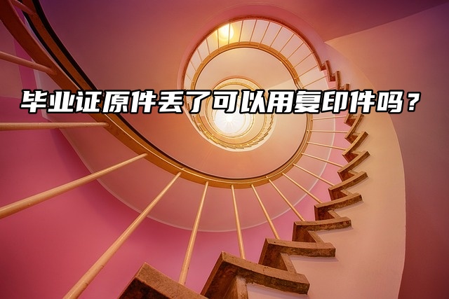 毕业证原件丢了可以用复印件吗？当然不行！