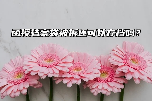 函授档案袋被拆还可以存档吗？