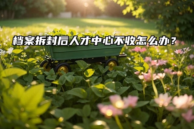 真的麻烦了！档案拆封后人才中心不收怎么办？