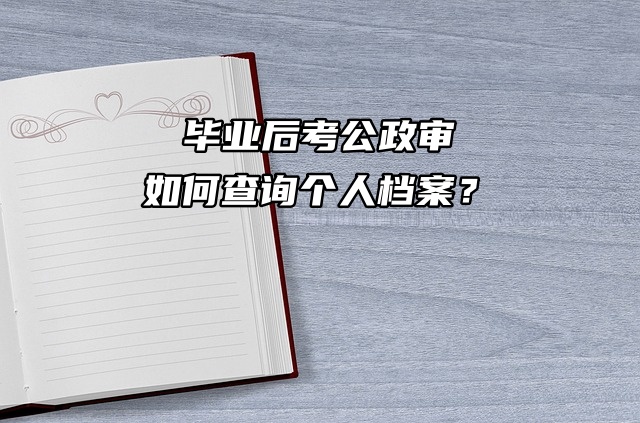 毕业后考公政审如何查询个人档案？