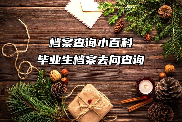 档案查询小百科：毕业生档案去向查询！