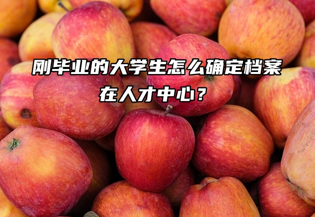 档案查询入口：刚毕业的大学生怎么确定档案在人才中心？