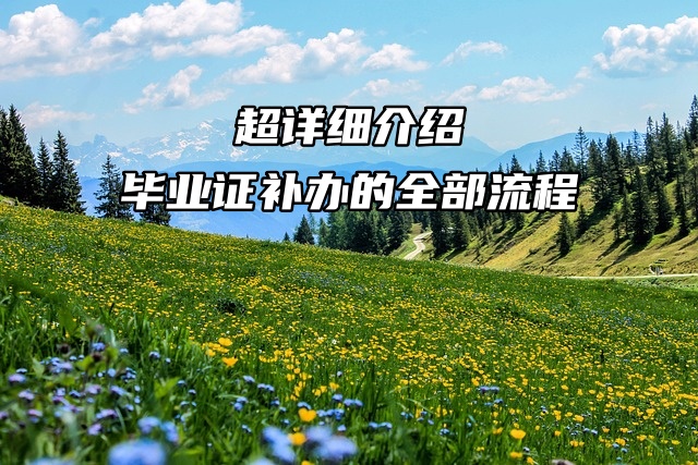 超详细介绍：毕业证补办的全部流程来啦！