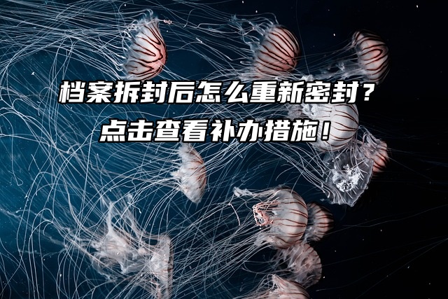 档案拆封后怎么重新密封？点击查看补办措施！