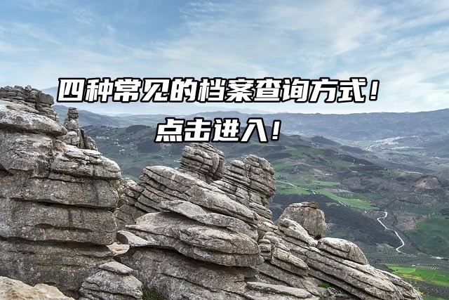 四种常见的档案查询方式！赶紧查看！
