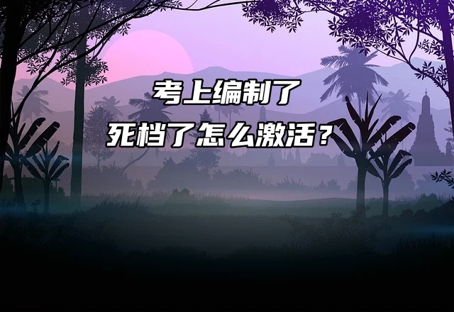 考上编制了，死档了怎么激活？