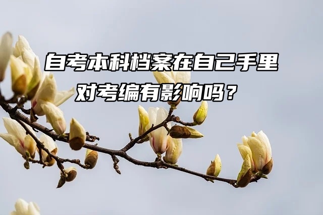 自考本科档案在自己手里，对考编有影响吗？