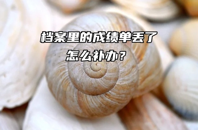 档案里的成绩单丢了怎么补办？