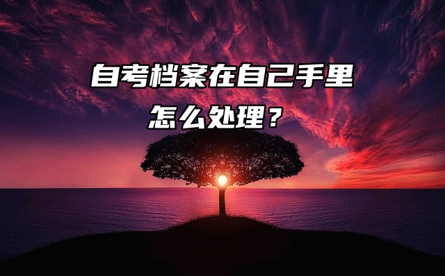 档案托管：自考档案在自己手里怎么处理？