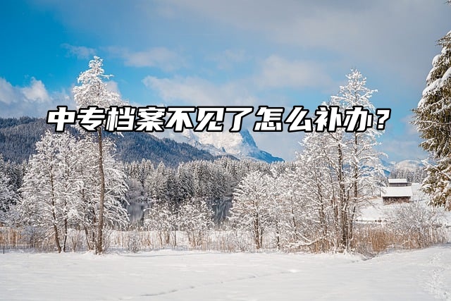 档案问题聚焦：中专档案不见了怎么补办？