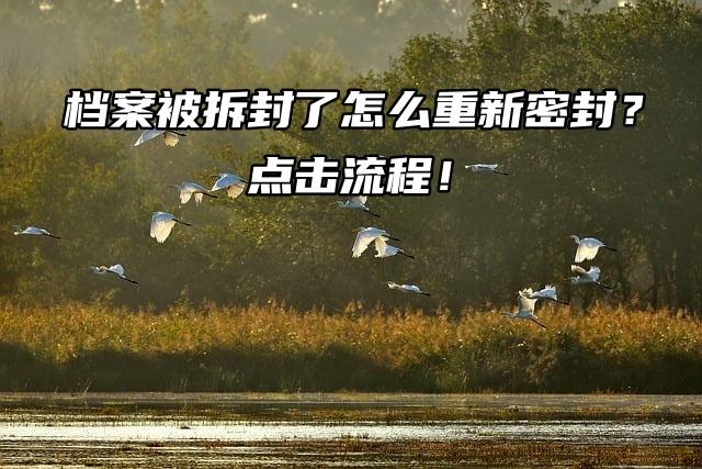 档案被拆封了怎么重新密封？点击流程！