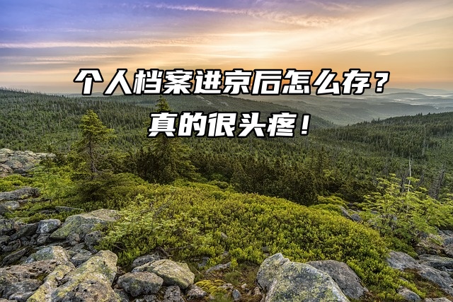 个人档案进京后怎么存？真的很头疼！