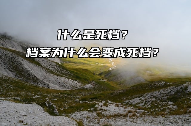 什么是死档？档案为什么会变成死档？