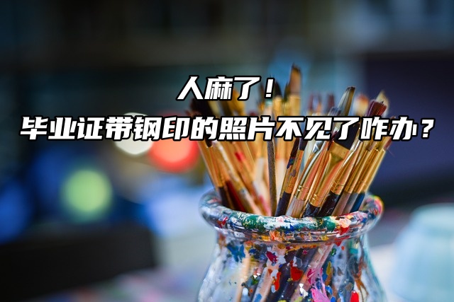 人麻了！毕业证带钢印的照片不见了咋办？