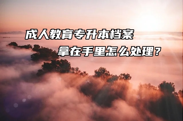 成人教育专升本档案拿在手里怎么处理？