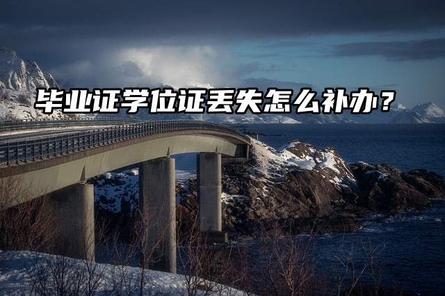 单位要用，毕业证学位证丢失怎么补办？