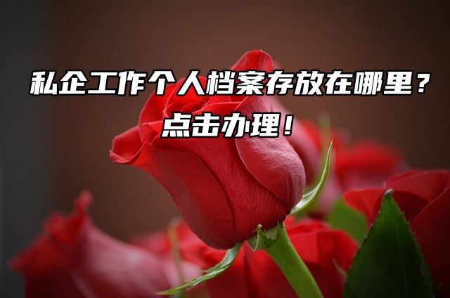 私企工作个人档案存放在哪里？点击办理！