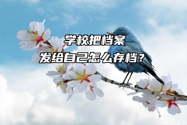 学校把档案发给自己怎么存档？不懂就问！