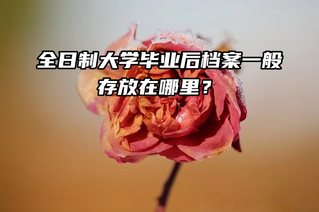 你知道吗？全日制大学毕业后档案一般存放在这里！