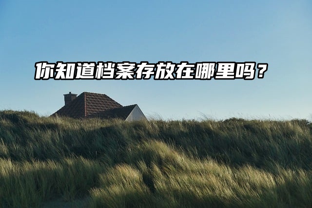 政审大事，你知道档案存放在哪里吗？