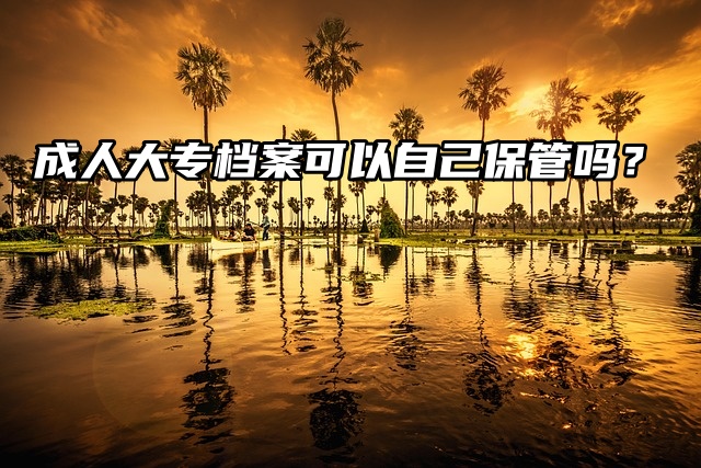 举手提问：成人大专档案可以自己保管吗？