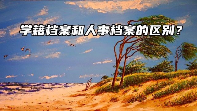 学籍档案和人事档案的区别？