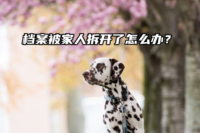 要命了！档案被家人拆开了怎么办？