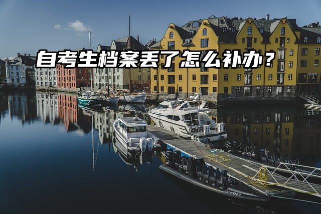 糟糕糟糕！自考生档案丢了怎么补办？