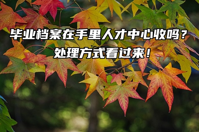 毕业档案在手里人才中心收吗？处理方式看过来！