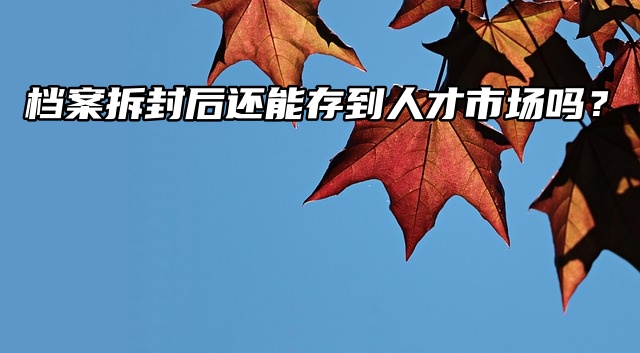 档案拆封后还能存到人才市场吗？