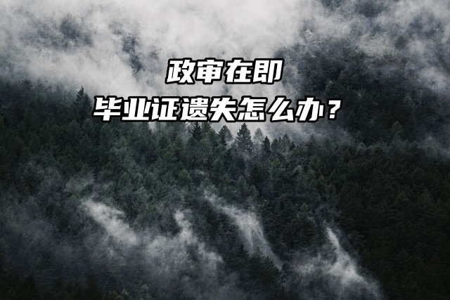 政审在即，毕业证遗失怎么办？一篇教你快速处理！