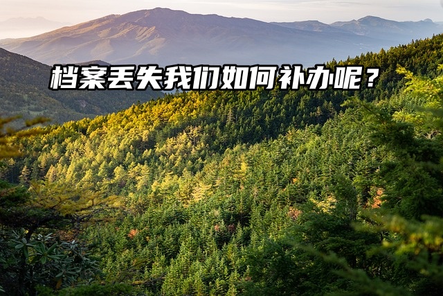 公务员考试时档案丢失，我们如何补办呢？