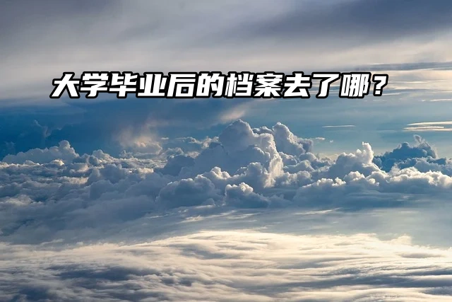 档案知识分享：大学毕业后的档案去了哪？