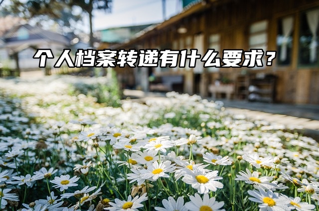个人档案转递有什么要求？看下文！