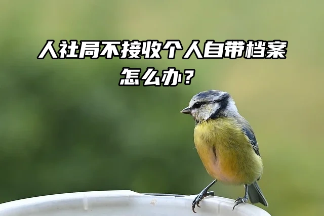 很急！人社局不接收个人自带档案怎么办？