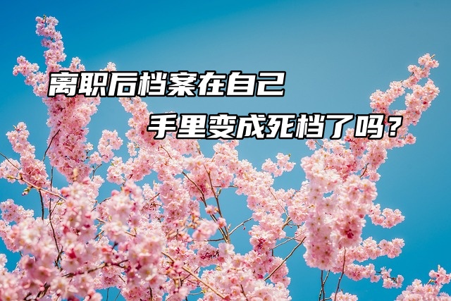 离职后档案在自己手里变成死档了吗？