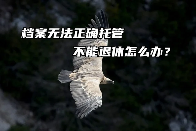 档案无法正确托管不能退休怎么办？