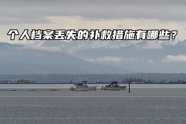 个人档案丢失的补救措施有哪些？