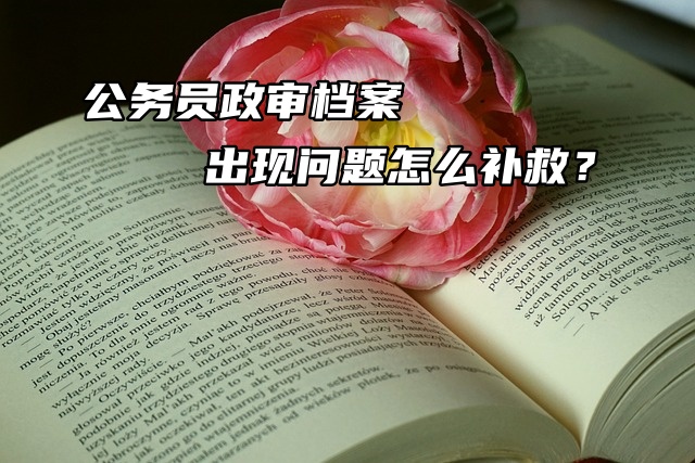 公务员政审档案出现问题怎么补救？