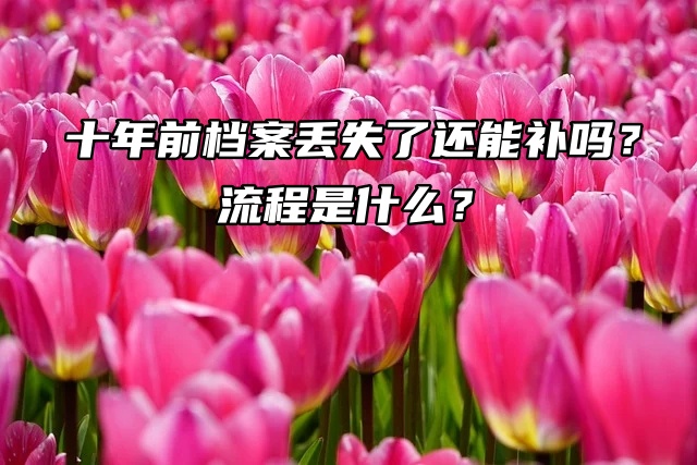 十年前档案丢失了还能补吗？流程是什么？