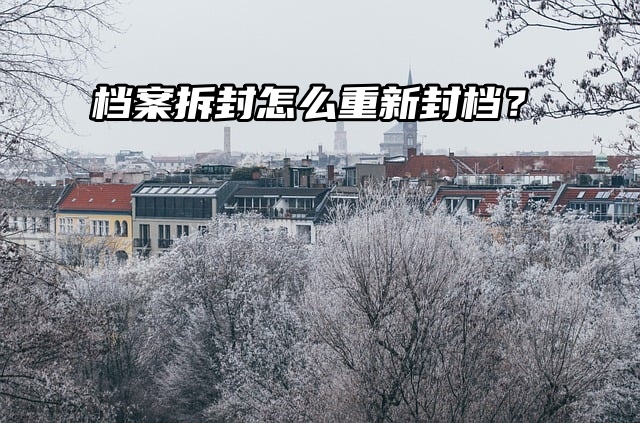 一起看看：档案拆封怎么重新封档？