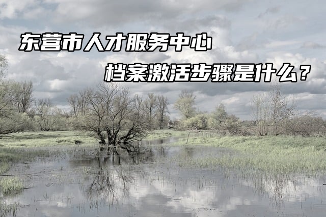 东营市人才服务中心档案激活步骤是什么？