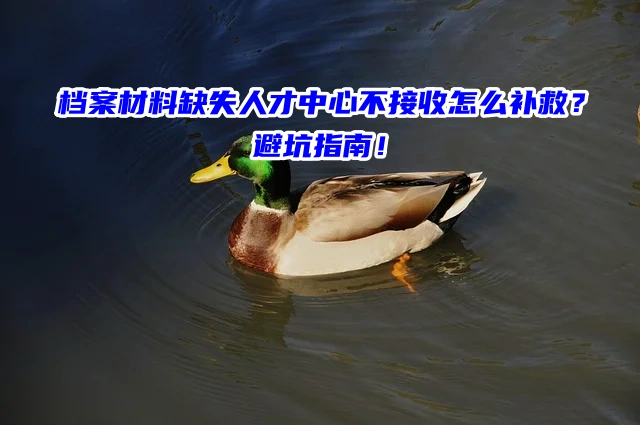 档案材料缺失人才中心不接收怎么补救？避坑指南！