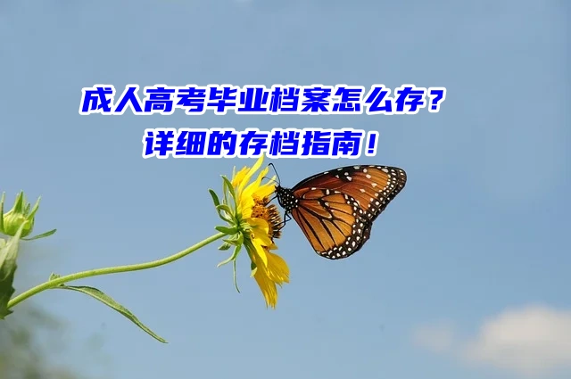 成人高考毕业档案怎么存？详细的存档指南速看！