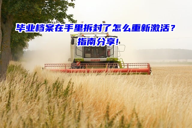 毕业档案在手里拆封了怎么重新激活？指南分享!