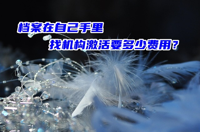 档案在自己手里找机构激活要多少费用？