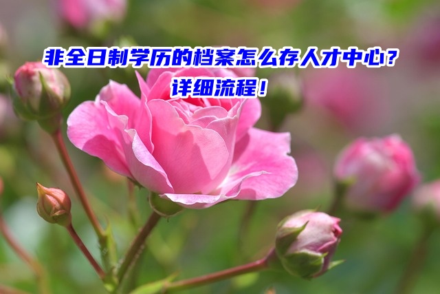 非全日制学历的档案怎么存人才中心？详细流程！