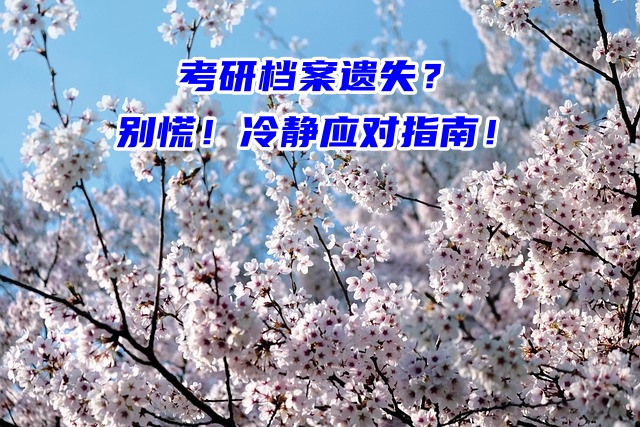 考研档案遗失？别慌！冷静应对指南！