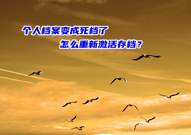 个人档案变成死档了怎么重新激活存档？