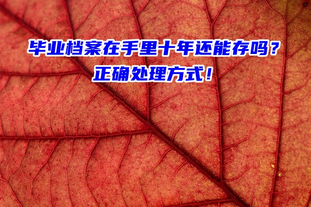 毕业档案在手里十年还能存吗？正确处理方式！
